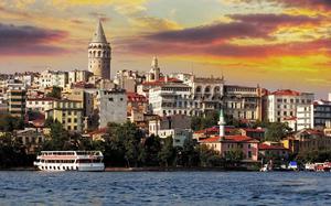 Panor�mica de Estambul al atardecer