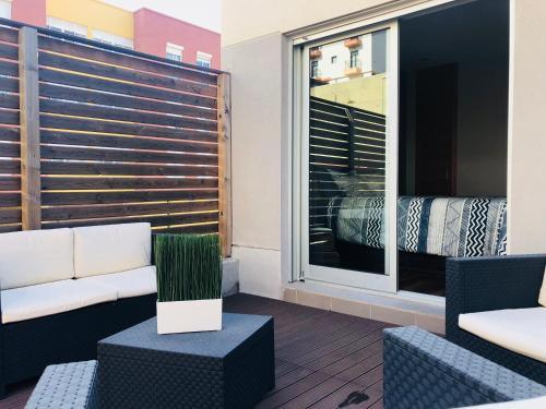 Vivienda 3d, Terraza-jard�n