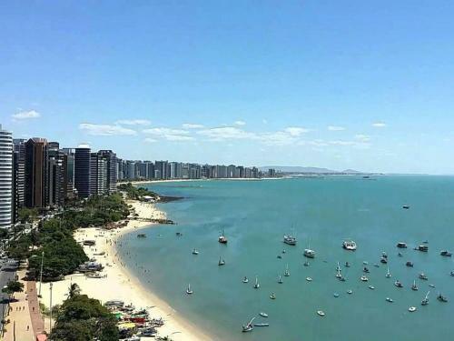 Apartamento Flat Com Linda Vista Mar, Perto De Tudo !!!