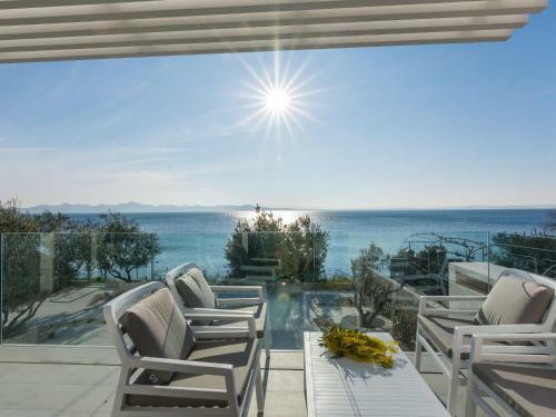 Newly Constructed Beachfront Luxury Villa With Amazing Sea View, Large Terrace
