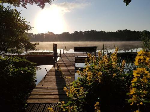 Quaint Bungalow In Klein Labenz With Jetty