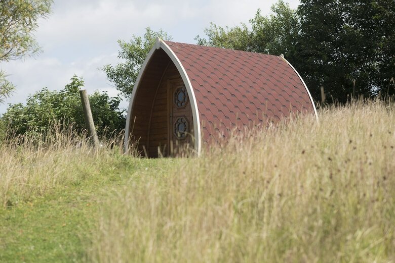 Relaxing Camping Pod Near Lake, Campsite.