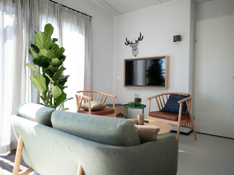 Modern Lodge With Dishwasher, 100 M From The Beach