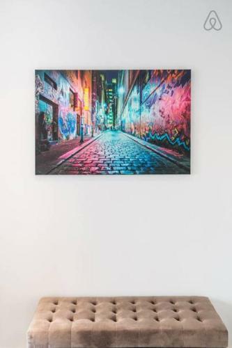 Apartamento Penthouse At Graffiti Laneways & Top Restaurants