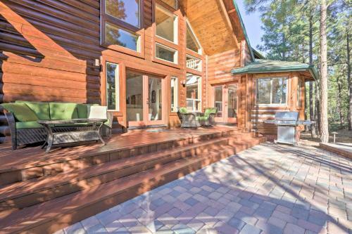 Show Low Cabin With Fire Pit, Game Room And Bbq!