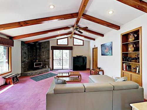 New Listing! Fireside Fun With Deck, Game Room & Bar Home
