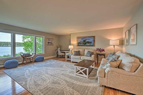 Lovely Waterfront Owls Head Home With Own Beach