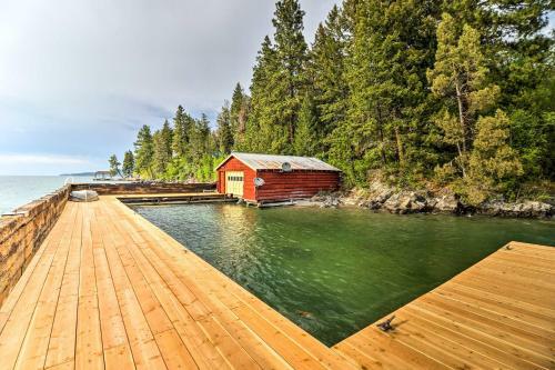 Flathead Lake House With Private Beach And Boat Dock!