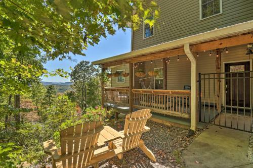 Mills River Forest Home Deck And Mountain View