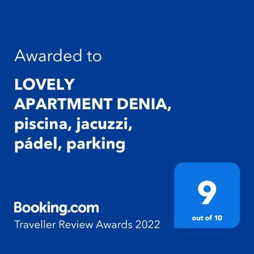 Lovely Apartment Denia, Piscina, Jacuzzi, P�del, Parking