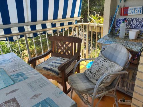 Beach Apartment,two Terraces,parking,wifi
