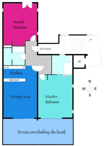 Ocean Blue Luxury Apartment - Beachfront - Glitter Bay 203
