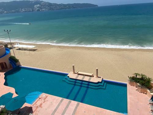 Beachfront Apartment In Acapulco, Ideal For Vacation Or Remote Working