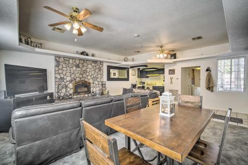 All-season Big Bear Home With Stone Fireplace!