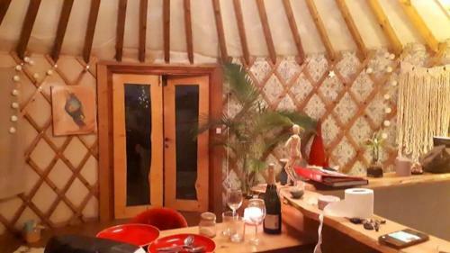 The Mongolian Yurt In The Village