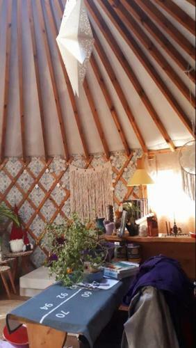 The Mongolian Yurt In The Village