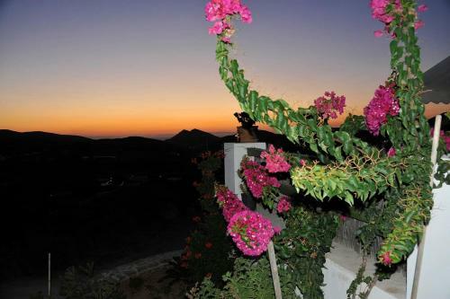 House With Panoramic View Magical Sunset In Syros