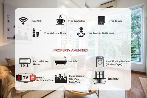 Luxury 2brs Apartment?lakeside?bigbalcony?fullfacilities?hottub