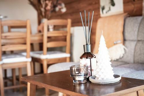 Scandinavisch Huisje Met Vuurplaats