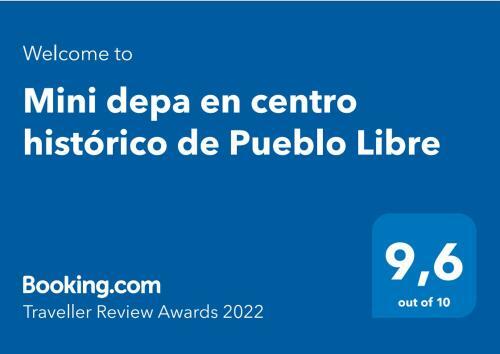 Apartamento Mini Depa En Centro Hist�rico De Pueblo Libre