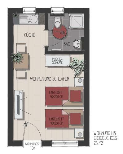 Apartamento Ferienwohnungen Legienstra�e