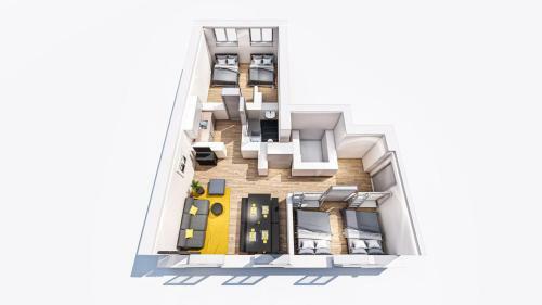Marienplatz Apartment 2 Bedrooms Living Room Kitchen