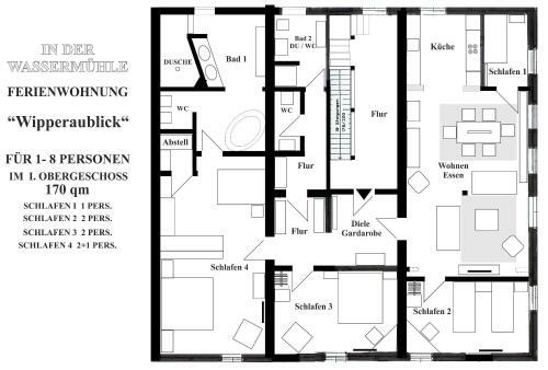 Apartamento Wipperaublick In Der Oldenst�dter Wasserm�hle