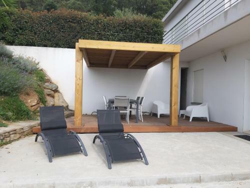 Apartamento T2 Calme,dans Villa Avec Vue Mer