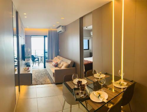 Apartamento Luxo 1406 - Quarto E Sala Com Varanda Frente Mar Ponta Verde