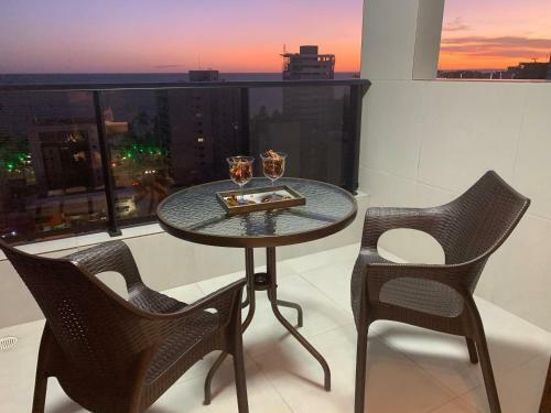 Apartamento Luxo 1406 - Quarto E Sala Com Varanda Frente Mar Ponta Verde