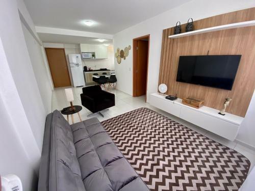 Apartamento Quarto/sala A Uma Quadra Da Praia, Com Vista Mar!