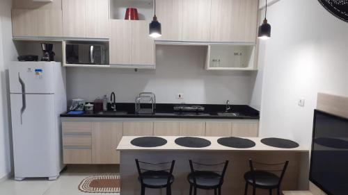 Apartamento Flat Ol�mpia Com �rea De Churrasqueira Privada E Tudo Novo