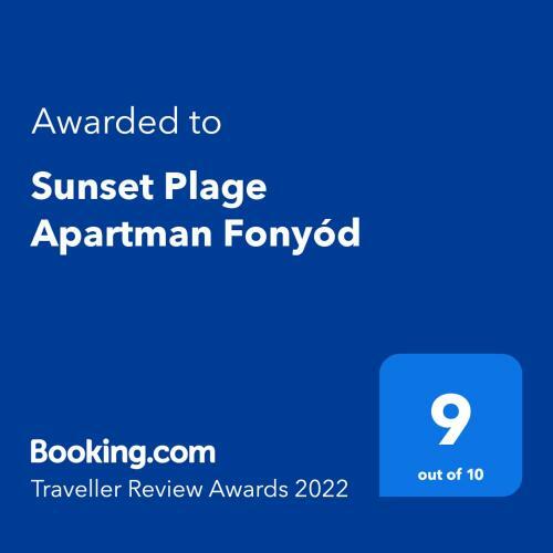 Sunset Plage Apartman Fony�d