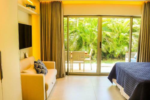 Apartamento Qavi - Flat Na Rua Principal Com Vista Jardim