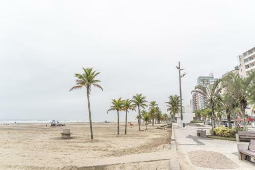 Apartamento Apto Com Wi-fi E Vista Do Mar Da Praia Grande-sp