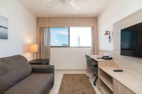 Apartamento Nob2104 Excelente Flat Em Boa Viagem Com 2 Quartos