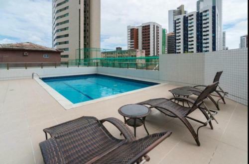 Apartamento Flat Andar Alto Com Vista Para O Mar!