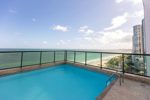 Apartamento Av Boa Viagem. Flat Com Vista Perfeita Para O Mar.