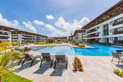 Apartamento Flat 03 Quartos Na Beira Mar De Porto De Galinhas