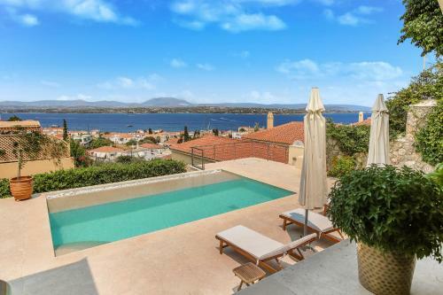 The Great Gatsby 6br Villa Overlooking Spetses Old Town