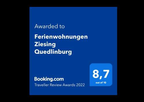 Apartamento Ferienwohnungen Ziesing Quedlinburg