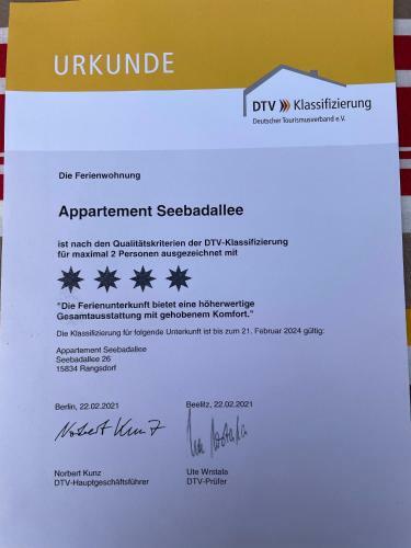 Apartamento Appartement Seebadallee