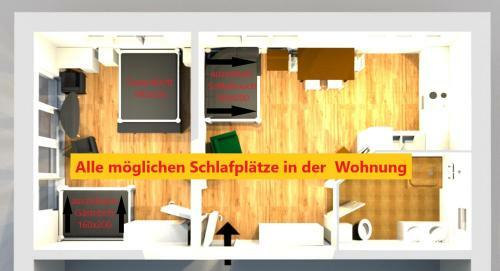 Apartamento 60qm 2 Raum Wohnung Nahe Dem Stadtzentrum