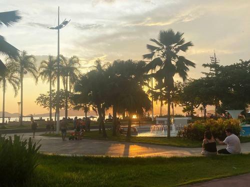 Apartamento Flat Com Wifi A Beira Mar Da Praia Do Gonzaga Sp