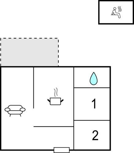 Awesome Home In Horred W/ Sauna And 2 Bedrooms