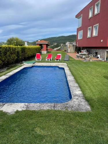 Amanecer En O Mar, Casa En Baiona Con Piscina