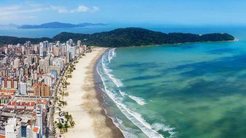 Apartamento Varanda Gourmet Com Vista Mar Wifi 250 Mbps