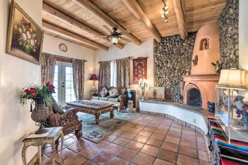 Ornate Santa Fe Adobe Home With Gazebo And Patio!