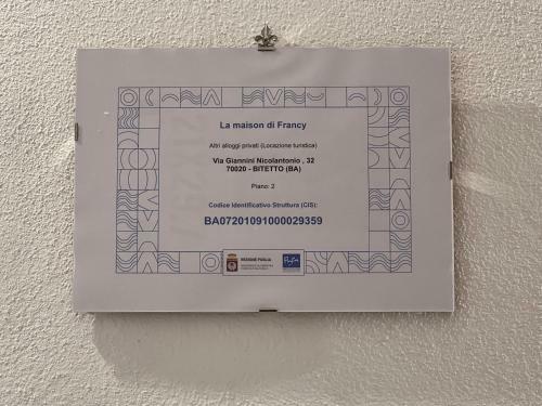 Bed & Breakfast La Maison Da Francy