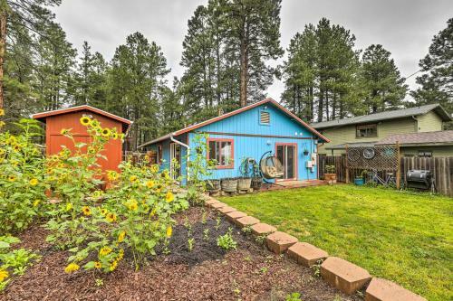 Forested Flagstaff Getaway Garden, Gas Grill